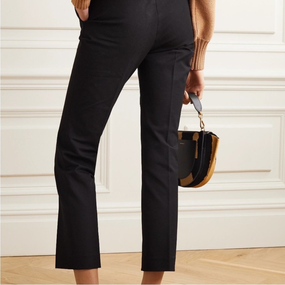 Joseph New Eliston Gabardine Stretch Trousers Pants Women’s 42 Black - Picture 2 of 11